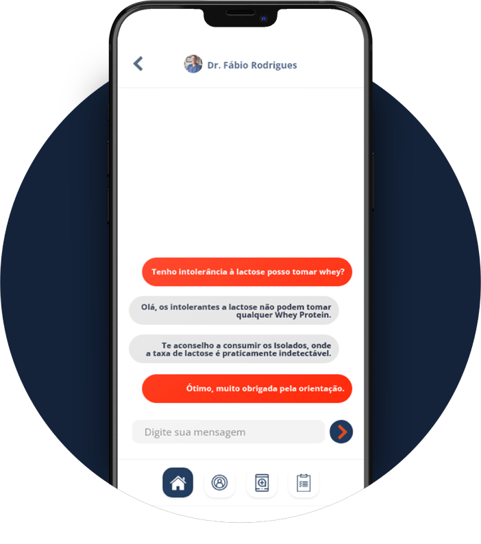 tela chat de orientacao em saude ligdoctor